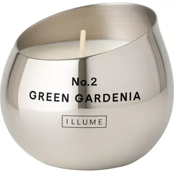 Svícen Svíčka vonná No. 2 Green Gardenia, 5 cm, stříbrná ILLUME Copenhagen