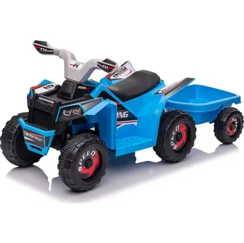 Dětské elektrovozidlo Mamido Dětská elektrická čtyřkolka s přívěsem modrá