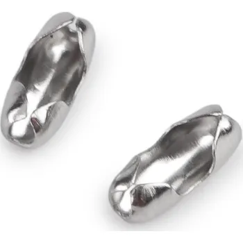 Spojka / koncovka na kuličkový řetízek z nerezové oceli 3x7 mm, barva platina