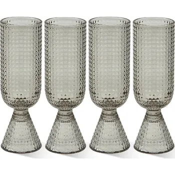 Sklenice Sada sklenic na víno Pols Potten rooftop 390 ml 4-pack šedá barva 140.230.223 09X