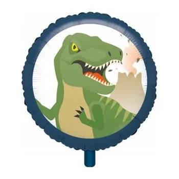 Balónek Kulatý fóliový balónek dinosaurus Tyrannosaurusem NAROZENINY