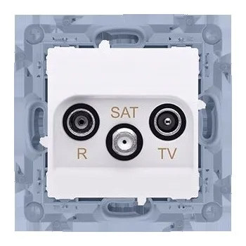 Elektrická zásuvka Anténní zásuvka R-TV-SAT koncová Simon10 bílá CASK.01/11