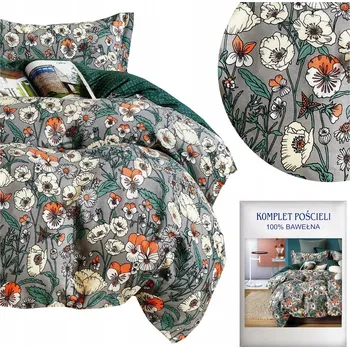 Povlečení Povlečení 160x200 3dílné Bavlněný satén Aida Sada 2x Povlak na polštář