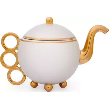 Konvice na čaj Porcelánová konvice Stockar zlatá linka