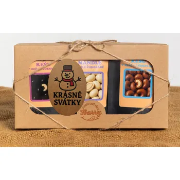 Dárková krabička Dárková sada sladkých mandlí 3ks krásné svátky mikuláš (Dárková sada sladkých mandlí 3ks krásné svátky mikuláš)