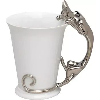 Porcelánový hrnek Sfinx (stříbrná)