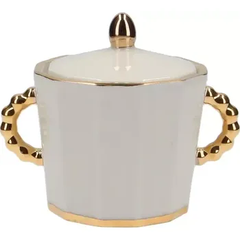 Cukřenka Porcelánová cukřenka zlatá linka