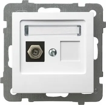 Elektrická zásuvka Anténní zásuvka typu F jednoduchá bílá Ospel As