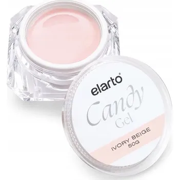 Lak na nehty Stavební gel Elarto Candy Gel Ivory Beige 50g