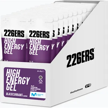 Energetický nápoj 226ERS High Energy BCAA energy gel set 24 ks. x 76 g černý rybíz