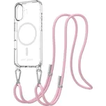 AlzaGuard Luxe Detach Lanyard Case Compatible with MagSafe pro iPhone 17 růžový AGD-PCLM476P