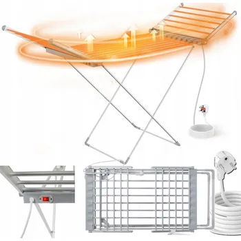 Sušák na prádlo ELEKTRICKÝ SUŠÁK NA PRÁDLO, SKLÁDACÍ, VYHŘÍVANÝ, HLINÍKOVÝ