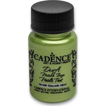 Speciální výtvarná barva Akrylová barva metalická CADENCE Dora Metalic, 50ml - světle zelená (kiwi green)