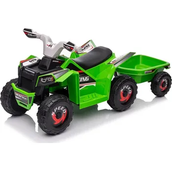 Dětské elektrovozidlo Mamido Dětská elektrická čtyřkolka s přívěsem zelená