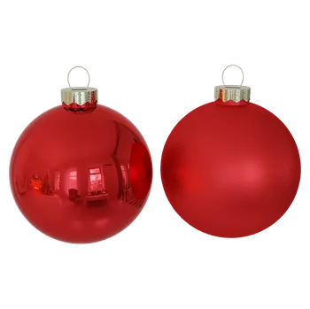 Vánoční dekorace Sada vánočních baněk Merry Red, červená, sklo, 12 ks 12002P812