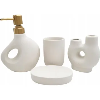 Sada koupelnových doplňků Sada koupelnových doplňků Madex, 4 díly, bílá