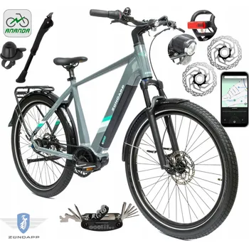 Elektrokolo Elektrokolo (do 250 W) Zundapp X850, rám 19 palců, hliníkový, kola 27,5", šedé, 250 W