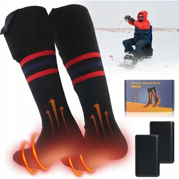 Pánské ponožky ZIMNÍ VYHŘÍVANÉ PONOŽKY 3 TEPLOTY, TEPLÁ A PRODYŠNÁ ČERNÁ