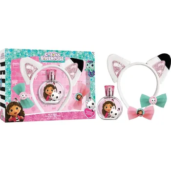 Kosmetická sada Gabbys Dollhouse dárkový set EDT 50 ml + čelenka + doplňky do vlasů