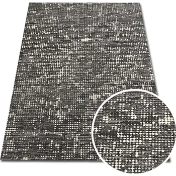 Koberec MODERNÍ MĚKKÝ KOBEREC 120X170 CM NEW IDEA TEČKY ŠEDÉ 3006GB55