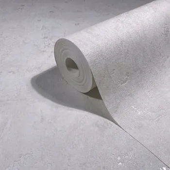 Tapeta Tapeta s efektem betonu/štuku, šedo-bílá s perleťovým nádechem