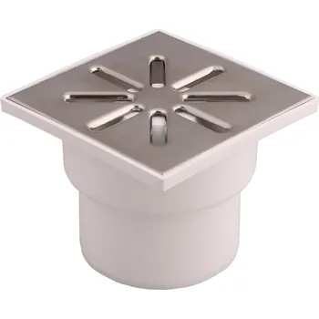 Odvodňovací žlab Podlahová vpusť 15x15cm SPODNÍ ODTOK Ø110 AQUER