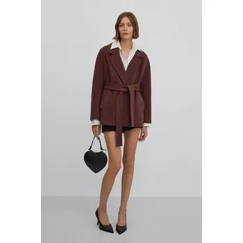 Dámské oblečení Estro Kabát ER00117092 Hnědá Loose Fit L