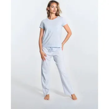 Dámské pyžamo Sinsay - Dvoudílné bavlněné pyžamo - světle modrá - 411AM-50X - 411AM-50X-XL