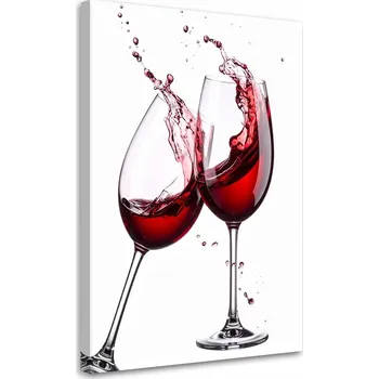 Obraz Obraz do kuchyně, jídelny, Skleničky s červeným vínem 70x100