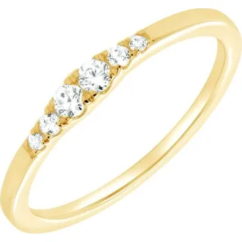 Prsten Minimalistický prsten ze zlata s lab-grown diamanty Ingvar