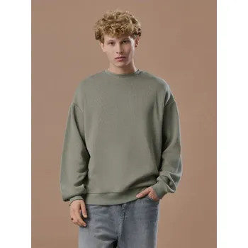 Pánský svetr Svetr s kulatým výstřihem - S - House - světlá olivová - 978HM-81X