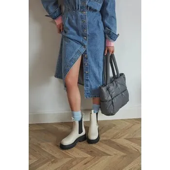 Dámské kozačky Estro Polokozačky ER00112256 Bílá 37