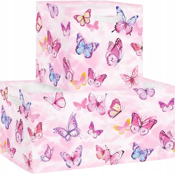 Úložný box 3x SKLÁDACÍ ÚLOŽNÉ BOXY NA HRAČKY 30x30 cm, TEXTILNÍ KOŠE, ORGANIZÉRY 30L