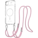 AlzaGuard Luxe Detach Lanyard Case Compatible with MagSafe pro iPhone 17 Air růžový AGD-PCLM477P
