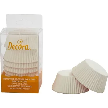 Decora, Itálie Košíčky na muffiny bílé 75ks 5x3,2cm - Decora | Cukrářské potřeby