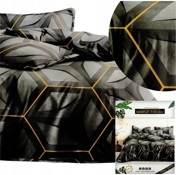 Povlečení DALWIN Povlečení souprava s povlaky na polštáře 70x80 bavlněný satén 200x220 3 Č.