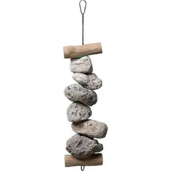 Hračka pro ptáka A.K. Hračka pták přírodní, kameny Rocky L Quapas! 50x11cm