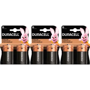Článková baterie Alkalická baterie Duracell D (R20) 6 ks