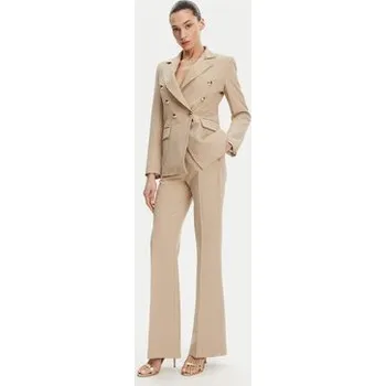 Dámské kalhoty Maryley Kalhoty z materiálu 25EB587/43PG Béžová Regular Fit XS