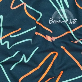 Úplet Neon čáry, zelená (E) (Kvalitní úplet z Holandska)