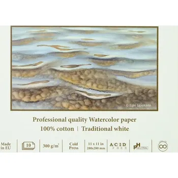 SMLT Blok Traditional White pro Akvarel 280x280 mm, 300g/m2, 10 listů