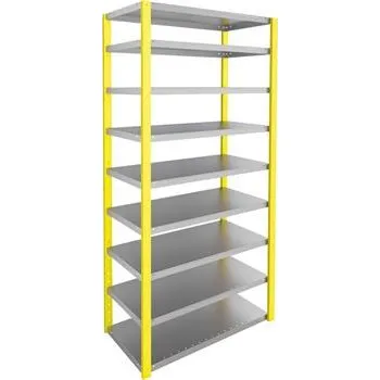 regál META zákl. sestava regálu RAL1003 signální žlutá 2000x1000x500 mm police 150 kg