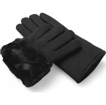 Rukavice Teplé Pánské Zimní Rukavice Zateplené Silné Černé Velikost M s Medvídkem Prius 6x1