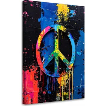 Obraz Mládežnický obraz, Banksy Symbol Míru Graffiti Street Art 60x90