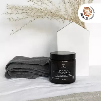 Osvěžovač vzduchu Vonná svíčka PRADĚD - vanilka bourbon, tonka - černá s víčkem