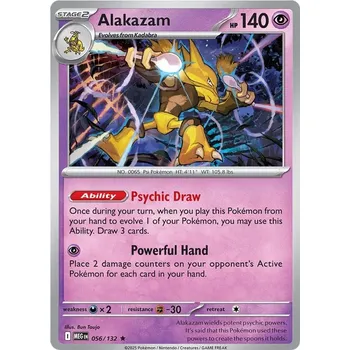 Sběratelská karetní hra Alakazam 056/132 - Mega Evolution Typ karty: Reverse Holo