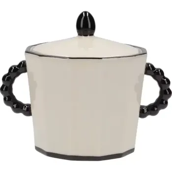 Cukřenka Porcelánová cukřenka černá linka