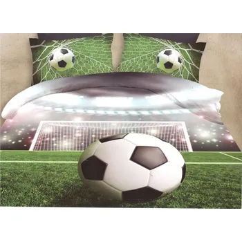 Povlečení Povlečení 3D sada 4 dílná fotbal 160x200 pro kluka fotbalista zip