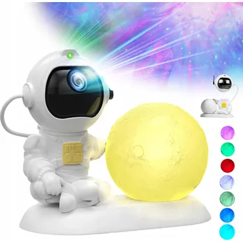Noční světlo PROJEKTOR NOČNÍ OBLOHY ASTRONAUT Oblohy Noční Lampa LED + Dálkové ovládání