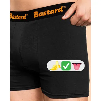 Trenýrky Bastard Emoji boxerky Black
